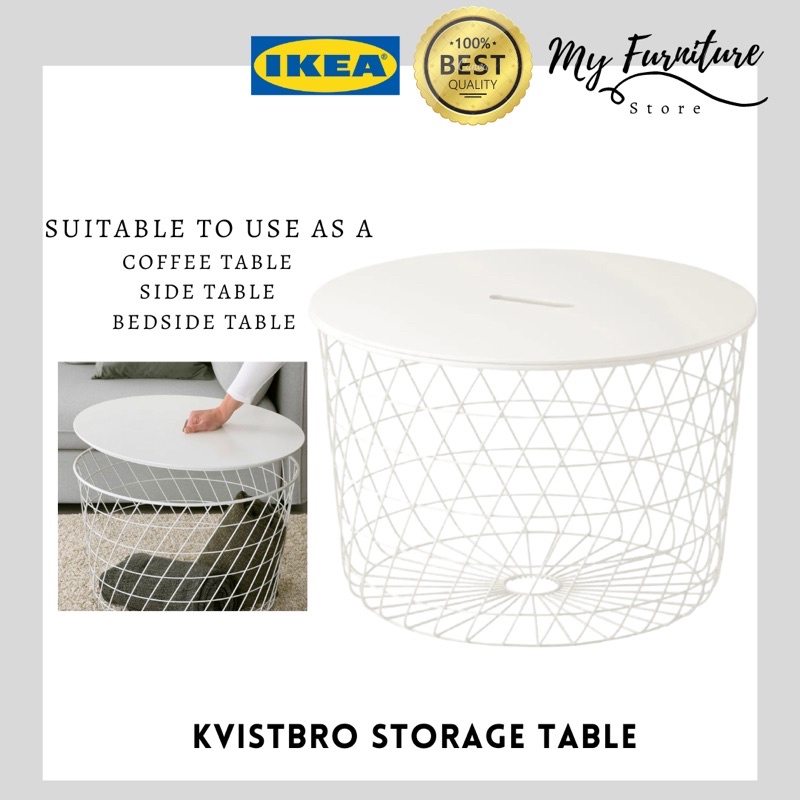 Ikea Kvistbro Storage Table 61cm And 44cm Meja Storan Ikea Home Storage Table Office Storage