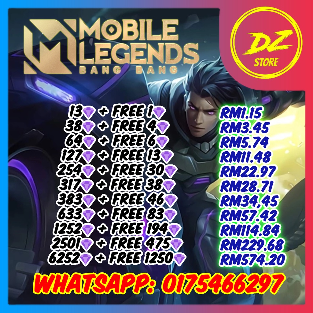 Topup Top Up Mobile Legends Diamond Cheapest Fastest Murah Dan Laju Malaysia Rm Ringgit Malay Shopee Malaysia