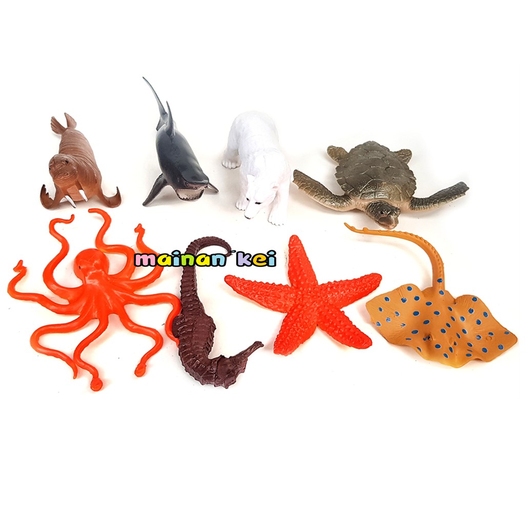 Kids Toys MAKET Sea Animal SET Of Marine Animals 8PCS | Shopee Malaysia