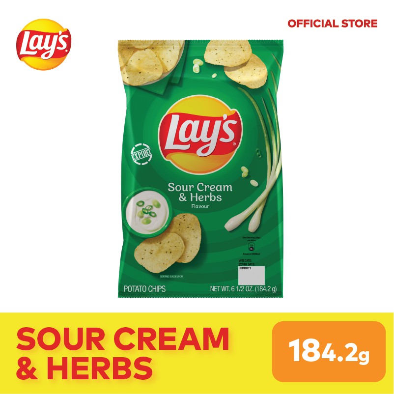 LAYS SOUR CREAM & HERBS 184.2G Shopee Malaysia