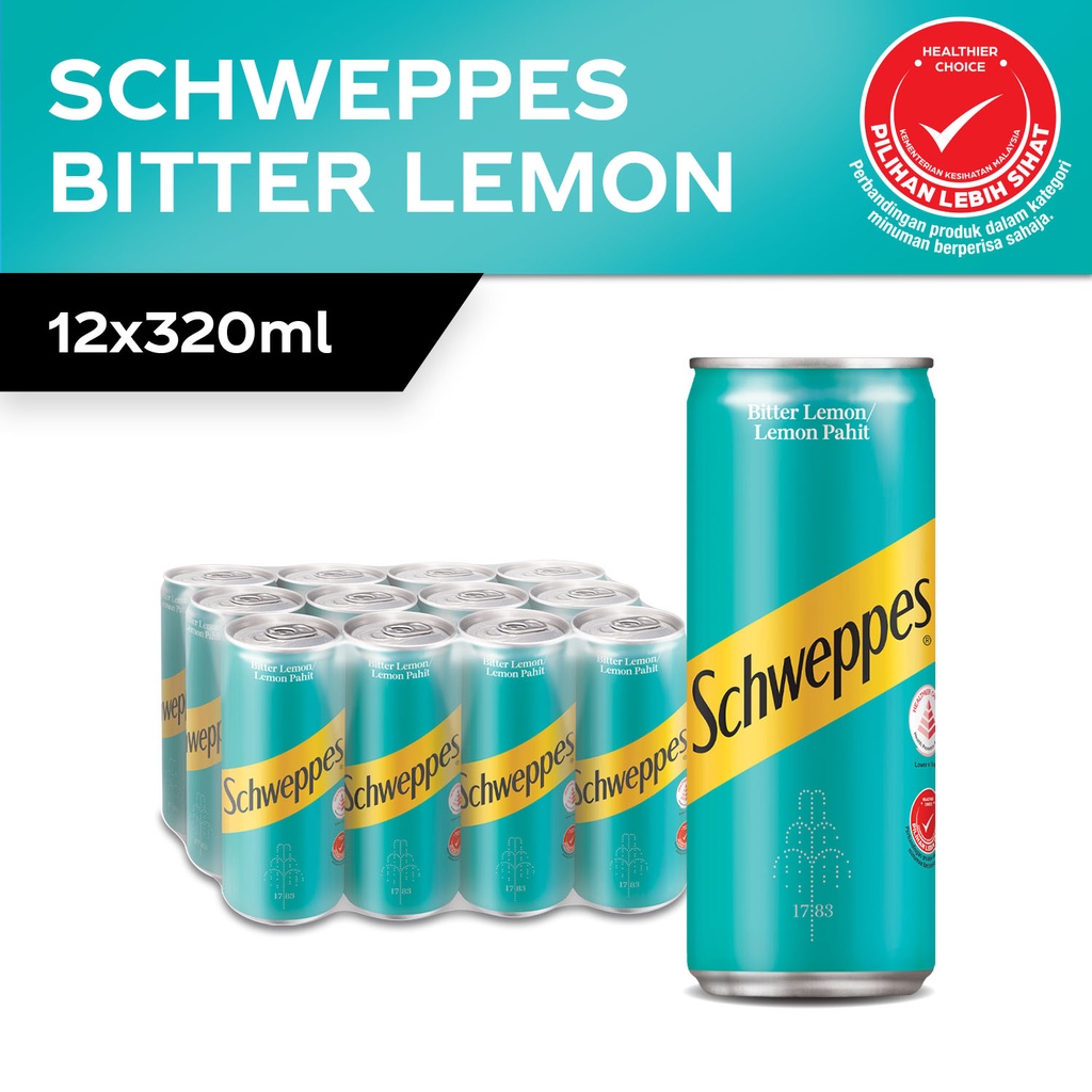 Schweppes Bitter Lemon 320ML x 12 Shopee Malaysia