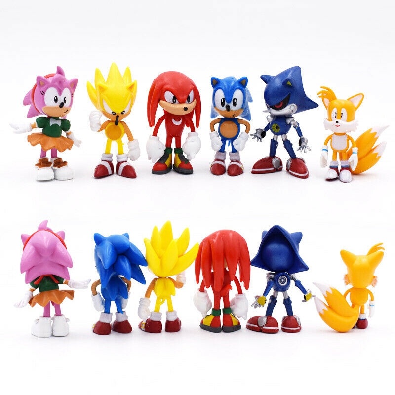 Sonic the Hedgehog 6Pieces/Lot Figures PVC Shadow Tails Characters 2019 