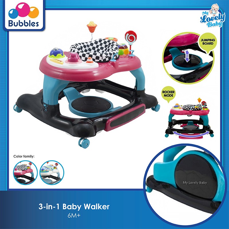 bubbles 3 in 1 baby walker