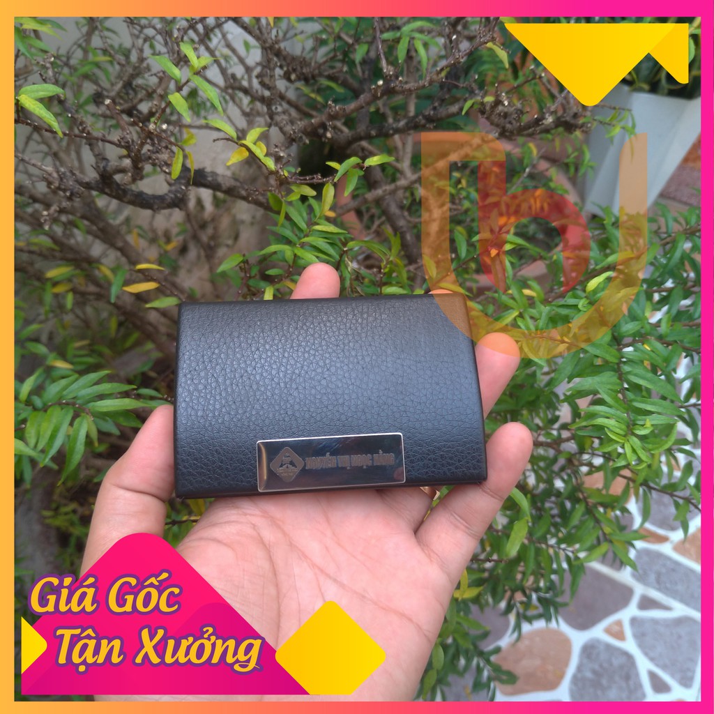 Highend name card box, business card made of simili leather and