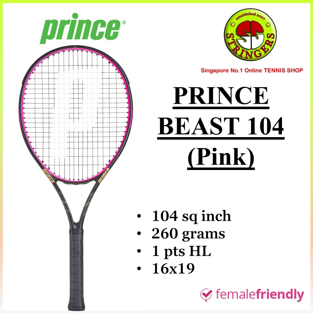 Tennis Racquet Pink Authorized Dealer Prince Textreme X Beast 104L 