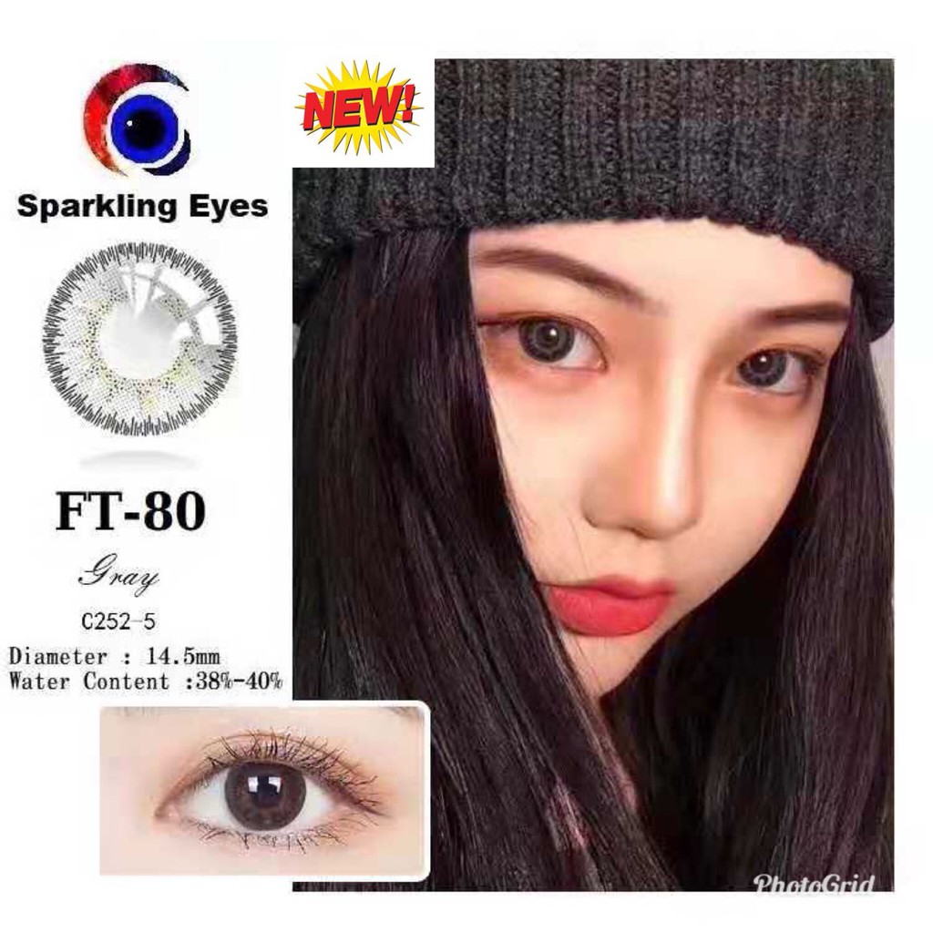 Ft 80 Gray 14 5mm Contact Lens Lenses Grey 0 Power C252 5 Kanta Lekap