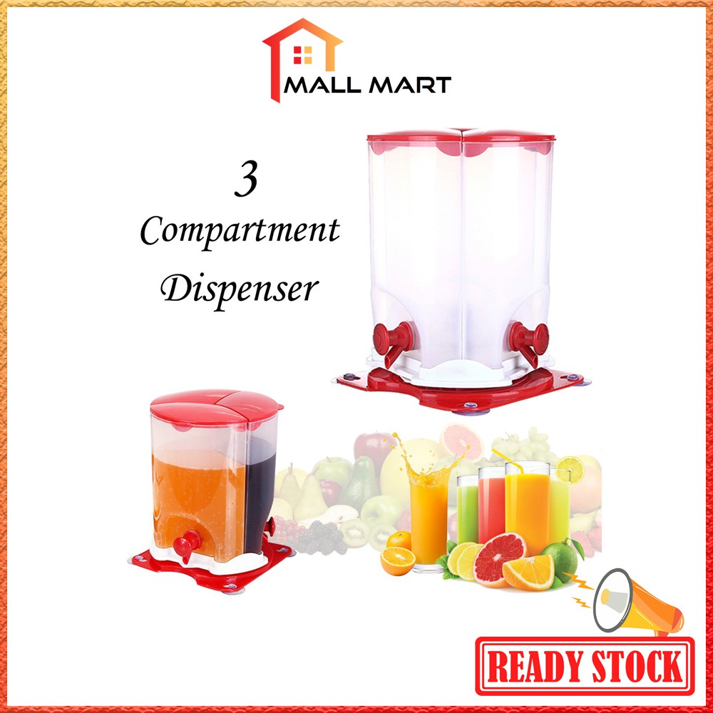 MallMart 3 Spin Rotation Compartment Juice Dispenser Shopee Malaysia