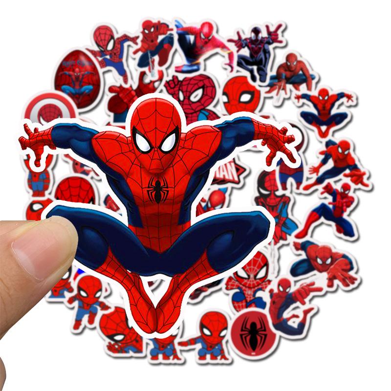 35pcs Cartoon Marvel Spiderman Stickers Superhero Decal Luggage Fridge Laptop Sticker Shopee Malaysia - sans jacket roblox decal