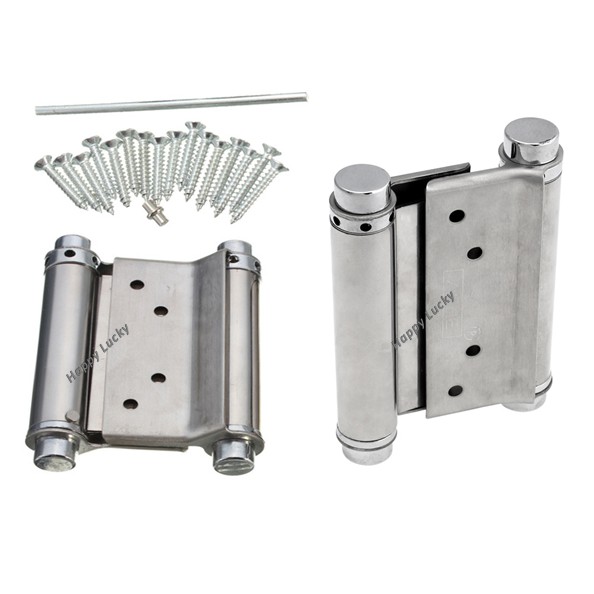 ( 2PCS ) Stainless Steel Cowboy Hinges Cowboy Door Double Action Spring