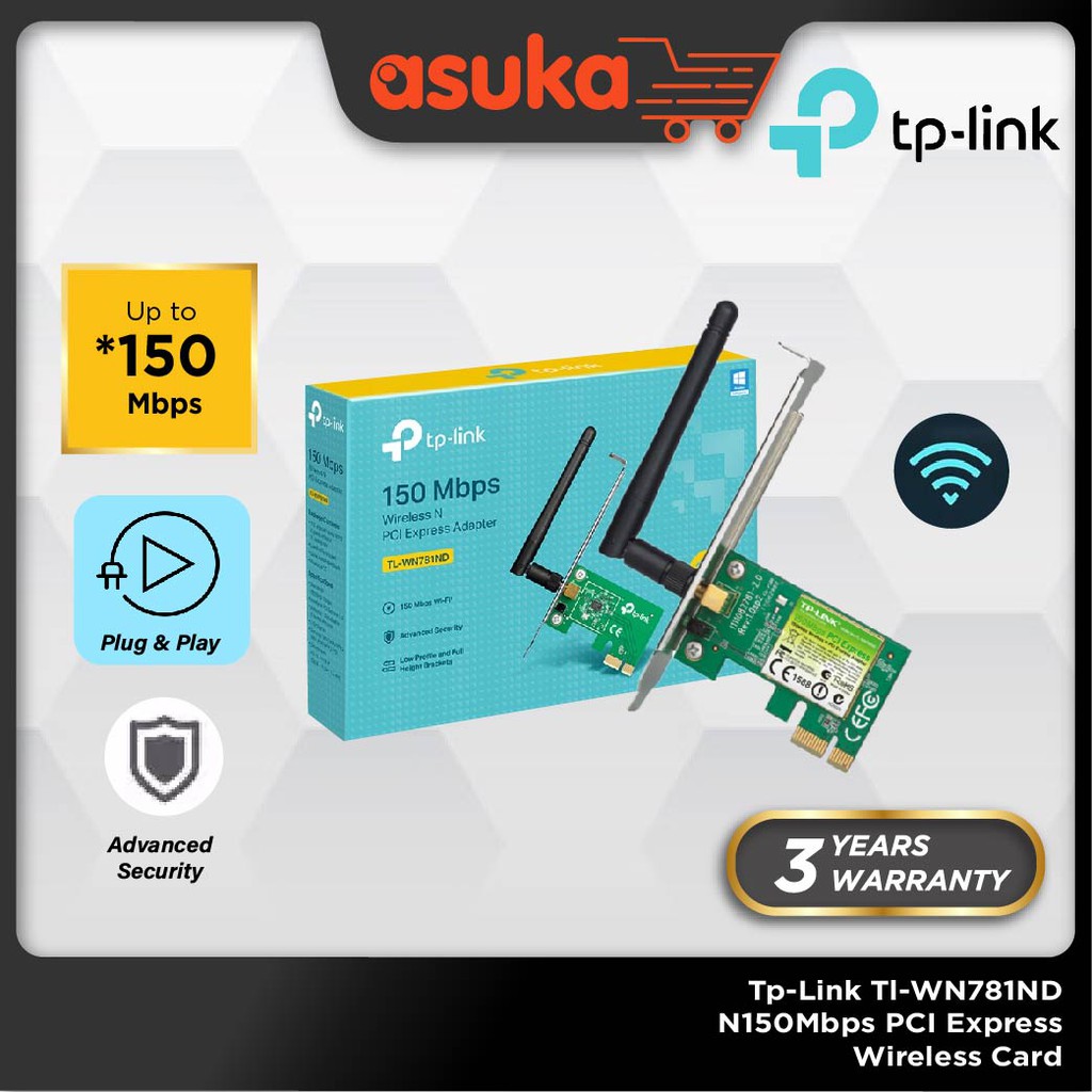Tp-Link Tl-WN781ND N150Mbps PCI Express Wireless Card