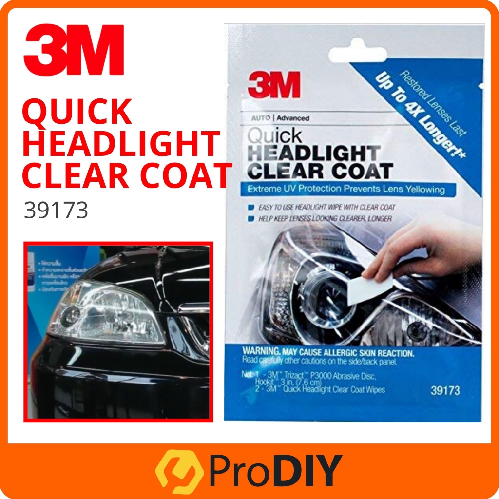 3M 39173 Quick Headlight Clear Coat Wipes Authentic Merchandise Shop