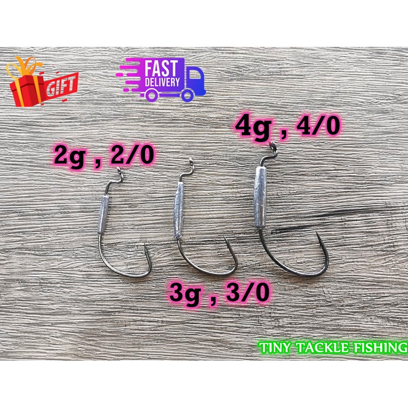 (READY STOK) Kail Soft Plastic Jig Head Soft Plastic Hook Mata Kail ...