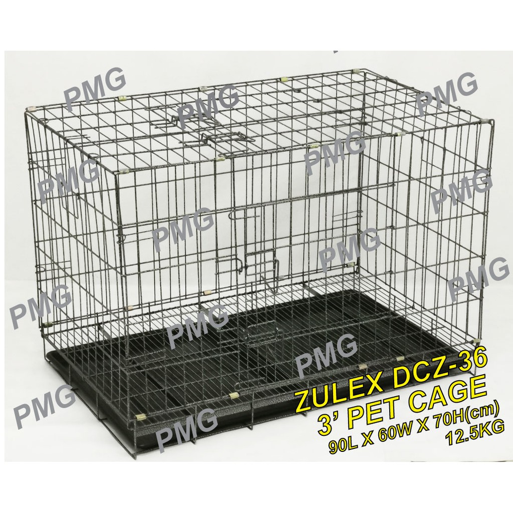 Zulex 3 Feet Double Doors All Purpose Pet Crate Dcz 36 90h X 60w X 70h Cm