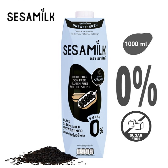 SESAMILK Unsweetened Black Sesame Milk 1000ml