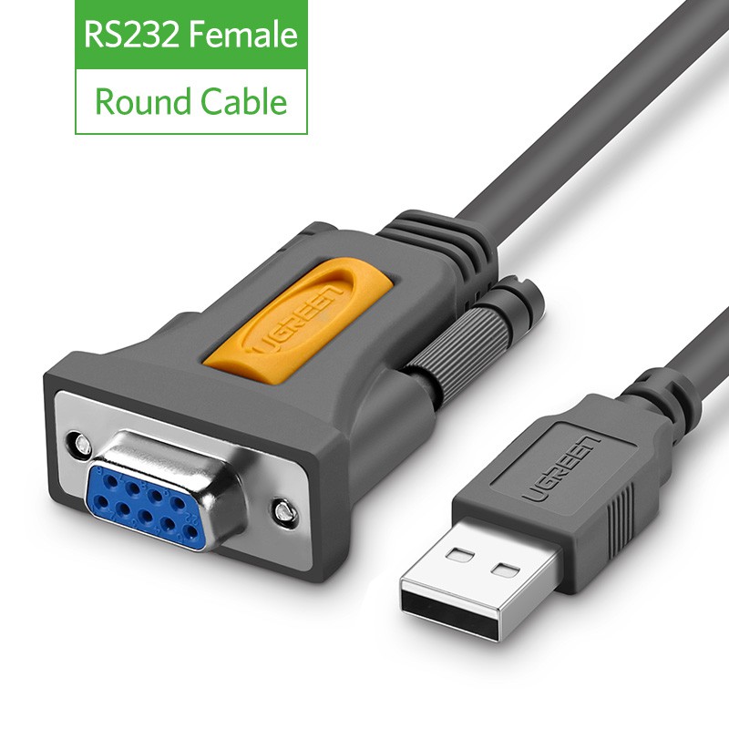 Ugreen 1 5m usb to rs232 db9 serial female converter adapter cable
