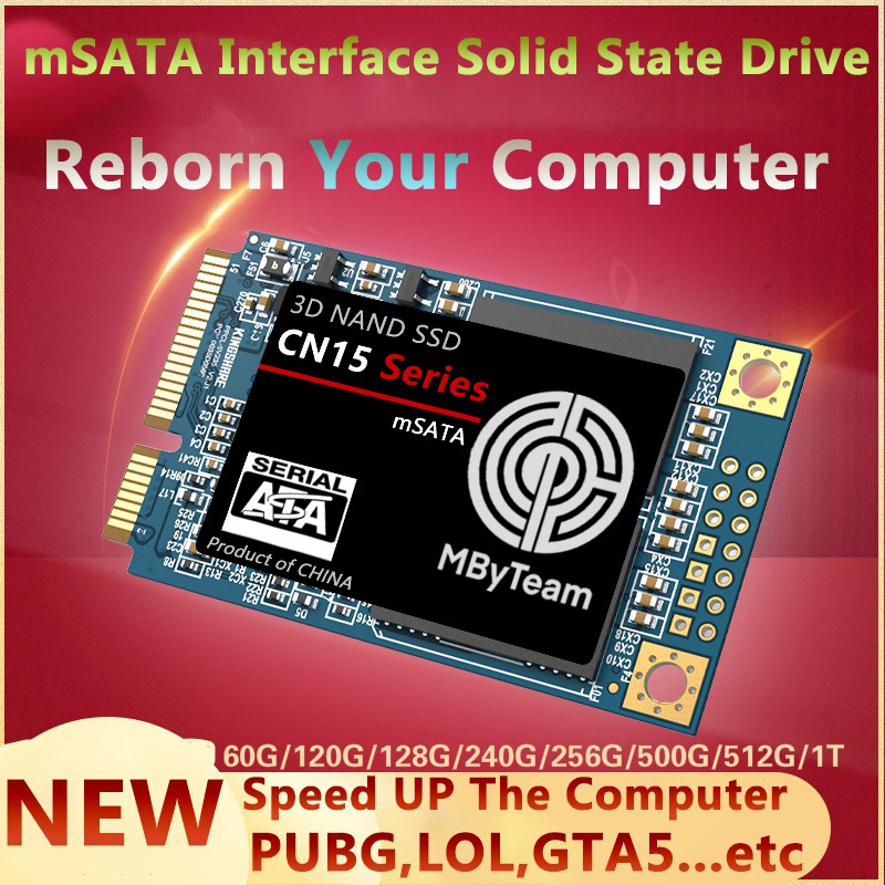 Msata SSD SATA III 6GB/S SSD Hard Drive 16GB 32GB 64GB 128GB 256GB
