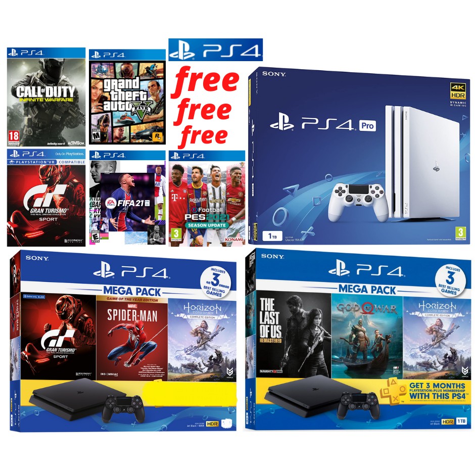 Promo Ps4 Slim Pro 1tb 2 Controller Bundle Slim 1tb Megapack 1 Controller Bundle Shopee Malaysia