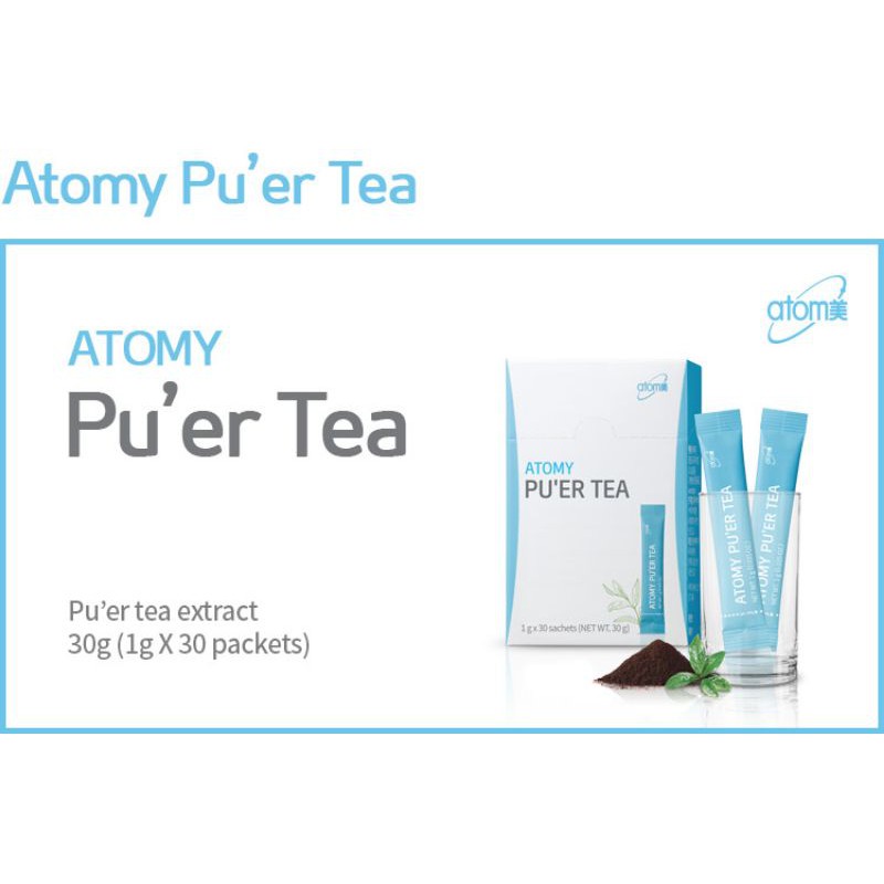 Ready Stock Atomy Slim Body Puer Tea 1g X 30pcs Pu Er Tea Extract Powdered Beverage
