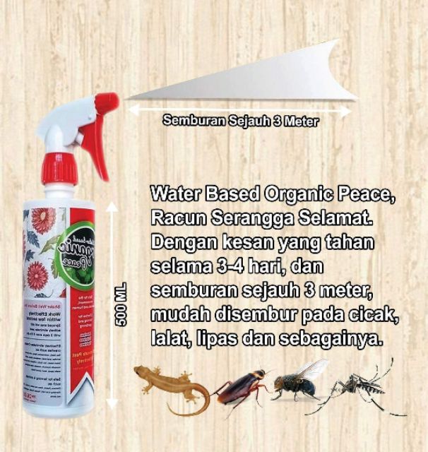 ORGANIC PEACE/ RIDSPRAY- water based spray ( Fully Organic ingredients)