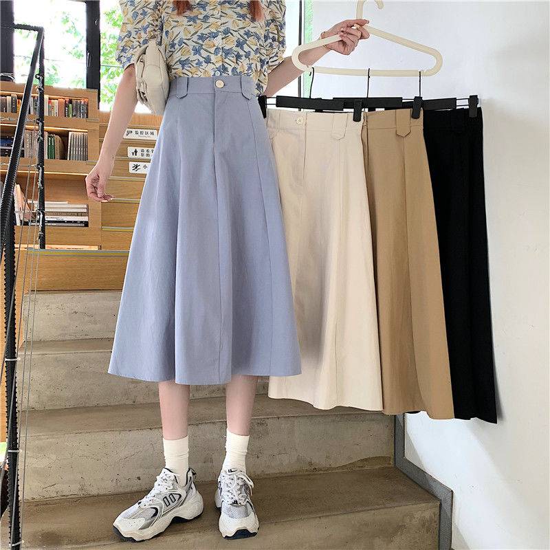 Ready Stock Plain Women High Waist long skirt Casual Plus Size Plain Skirts  Korean Style Maxi Dress | Shopee Malaysia