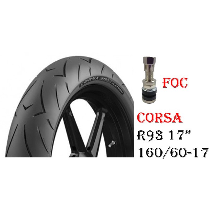 2020 2021 Year Corsa R93 Tubeless Valve 160 60 17 Original Tayar Tyre Shopee Malaysia