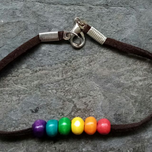 Rainbow Wood Multi Colors Bead Jewelry Handcrafted in the Philippines Bracelet