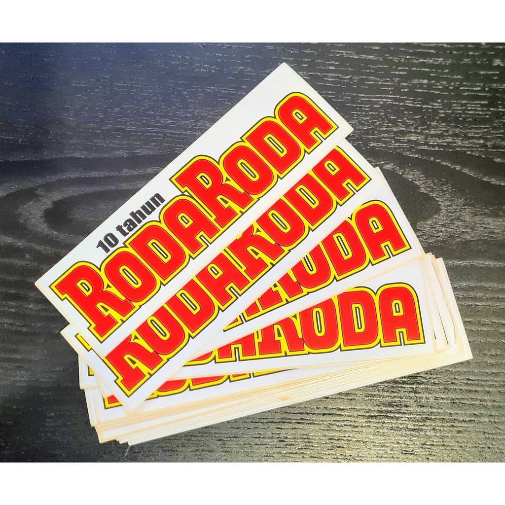 Pelekat (Sticker) RodaRoda sempena ulangtahun ke-10 pada tahun 1996