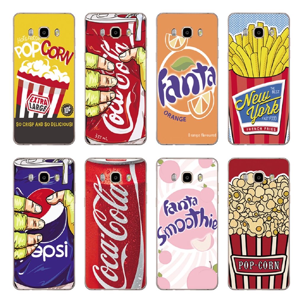 Cartoon Cola Fries Back Cover Samsung Galaxy J1 J2 16 J210 J1 J2 Pro J1 Mini Prime J105 Case Soft Tpu Casing Shockproof Shopee Malaysia