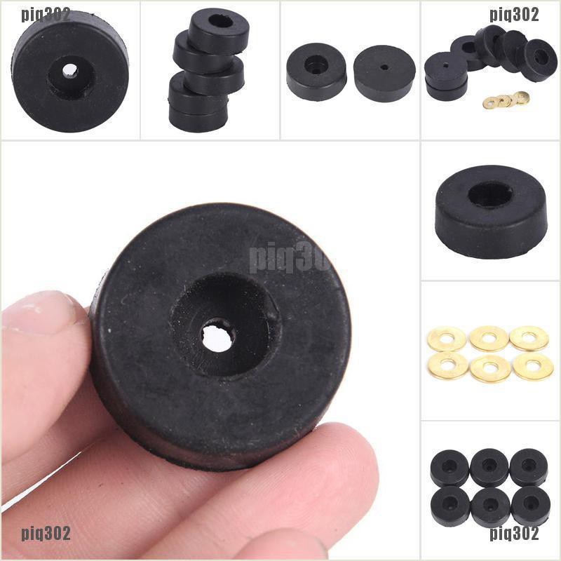 10Pcs Black Rubber Round Cabinet Instrument Case Feet Foot Circular Bumpers  Cz