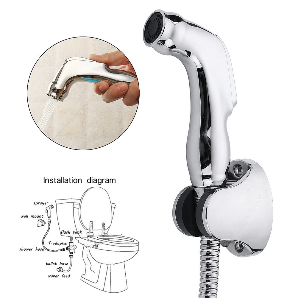 Abs Hand Held Bidet Shower Bathroom Spray 3 4 T Adapter Full Set
