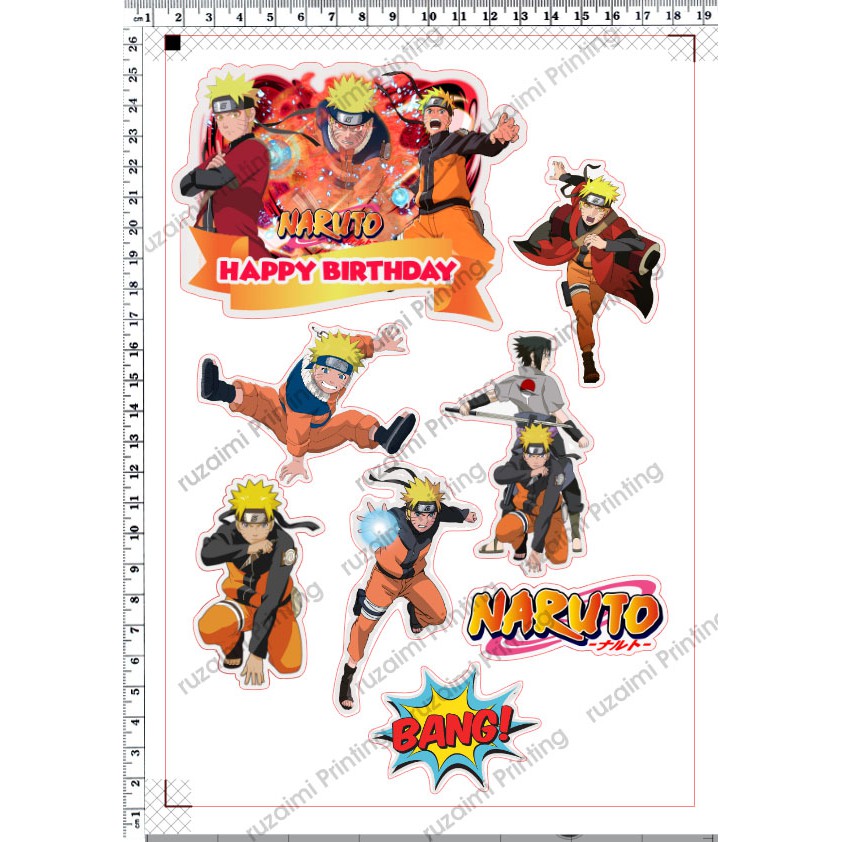 Naruto Cake Topper 001 | Shopee Malaysia