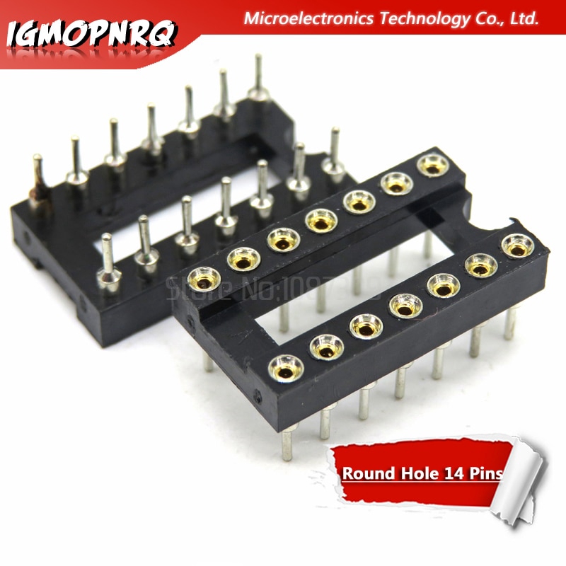 10PCS 14 Pin DIP14 Sockets Adaptor Solder Type IC Connector USA