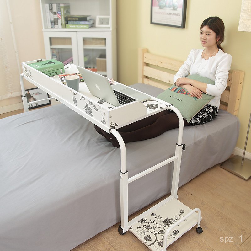 ️hospital bedBed Two-Person Computer Desk Mobile Lifting Seamless Bedside Laptop Desktop Computer Desk Bed Table Nursin