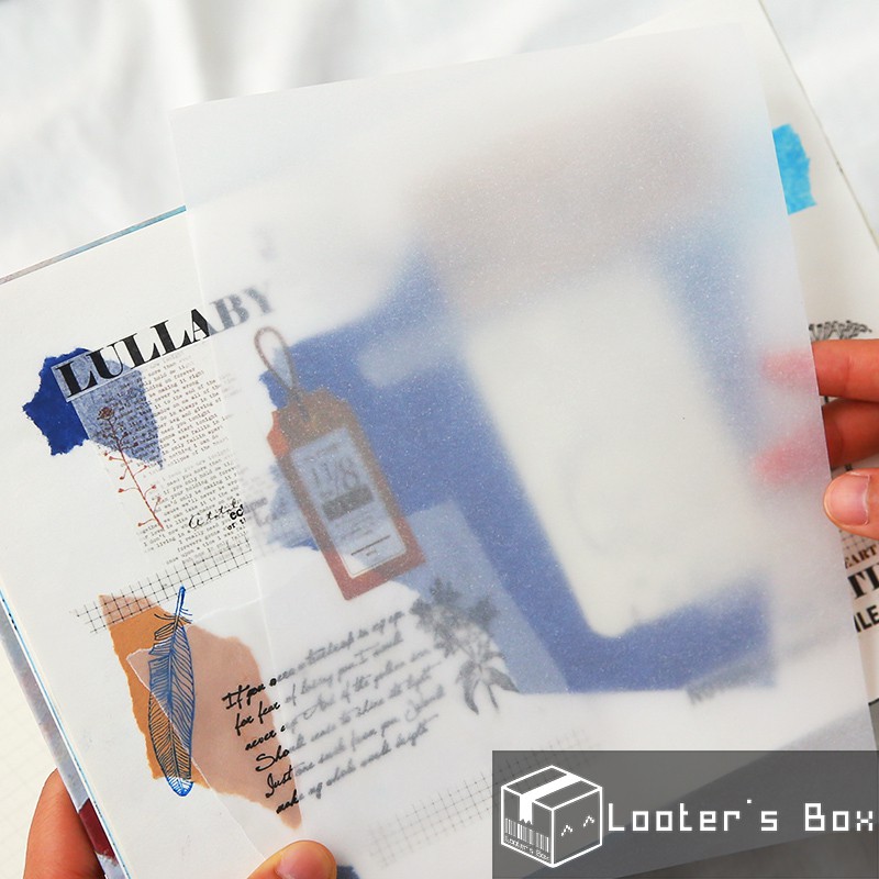 10 Sheets A5 Translucent Parchment Vellum Sticker Paper for Printing, Journal Planner Decoration