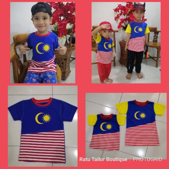  Baju  t shirt merdeka  kanak kanak  Shopee Malaysia