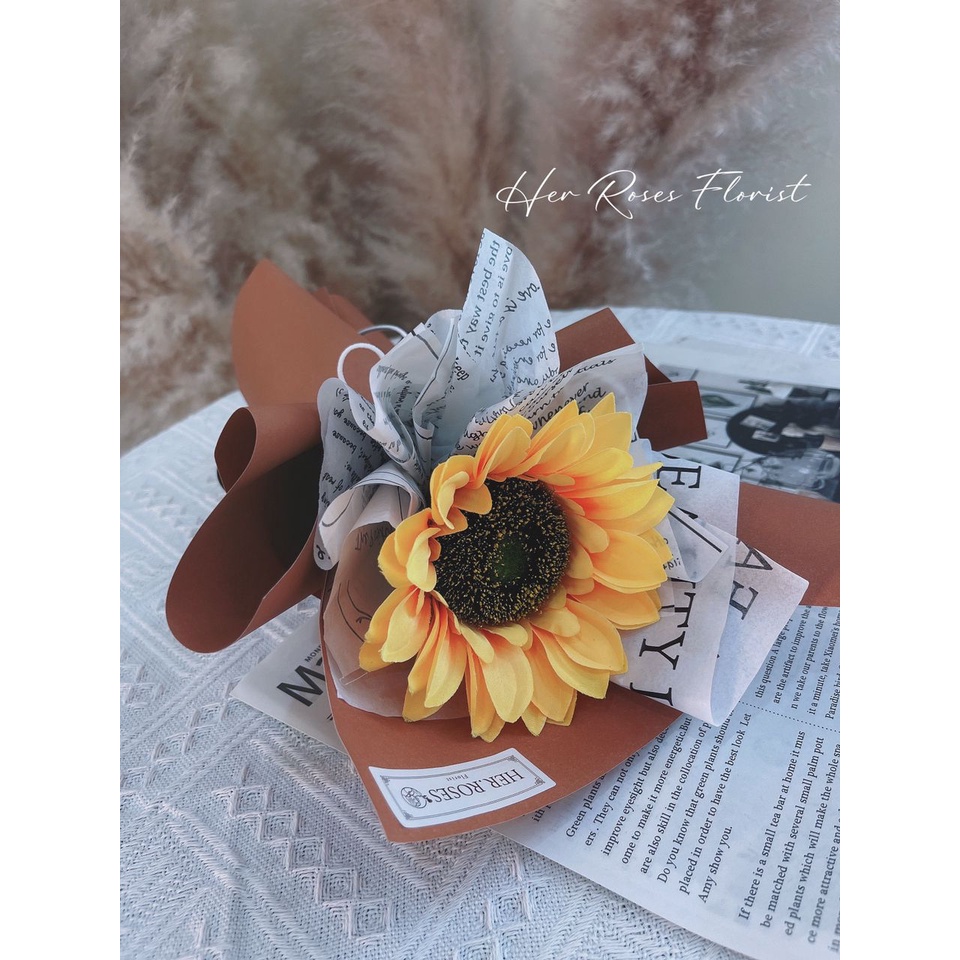 Graduation Bouquet/Sunflower Bouquet/Teacher's Day Bouquet/Single Stalk Sunflower太阳花花束/毕业花束/教师节花束/韩式花束/生日花束/单支太阳花花束