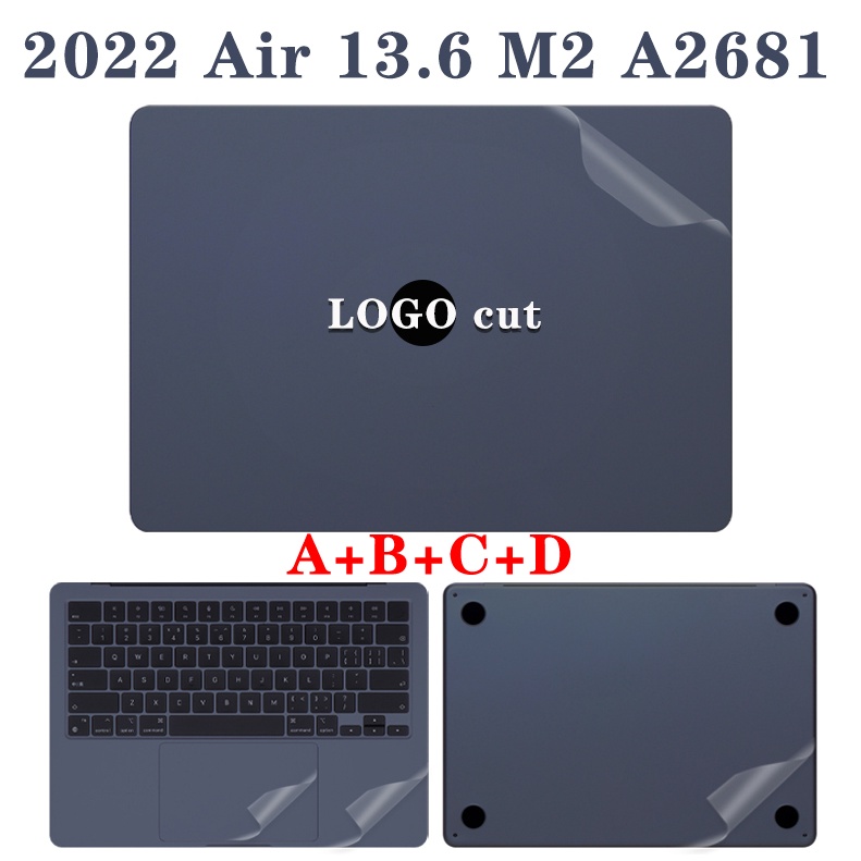 4in1 for Macbook Air 15 M5 M4 A3448 A3241 Body Film Compatible with Macbook pro 13 14 M1 A2338 A2442 retina 13 A1706 A1932 A2337 Full Palm Cover Protective Sticker Touchpad Film