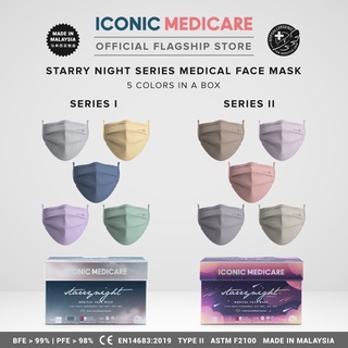 Image of Iconic 4 Ply Medical Face Mask - Starry Night (50pcs)