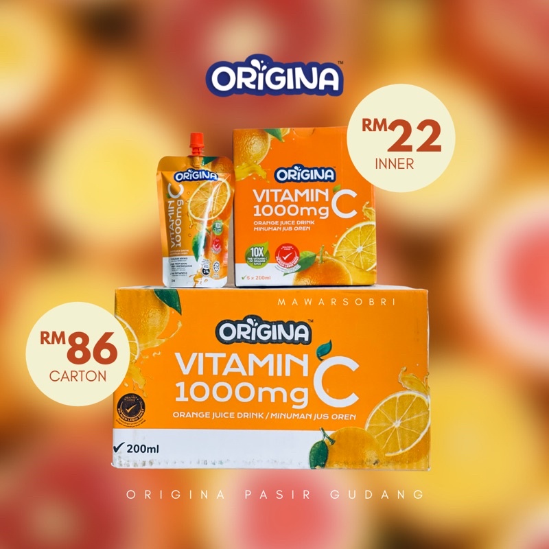 [ORIGINA] ORANGE JUICE VITAMIN C 1000mg MADE FROM 💯 FRESH ORANGE
