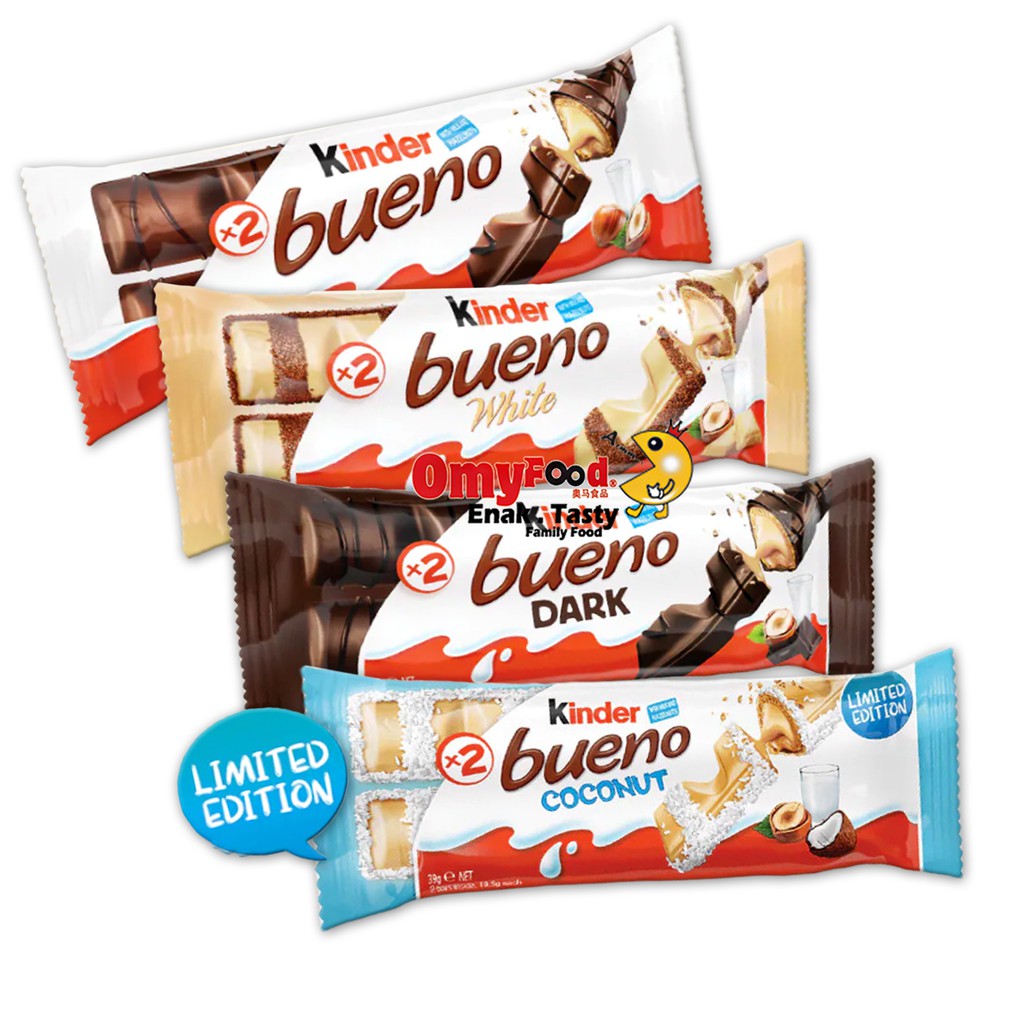 39g / 43g Kinder Bueno [Original / White / Dark / Coconut Chocolate