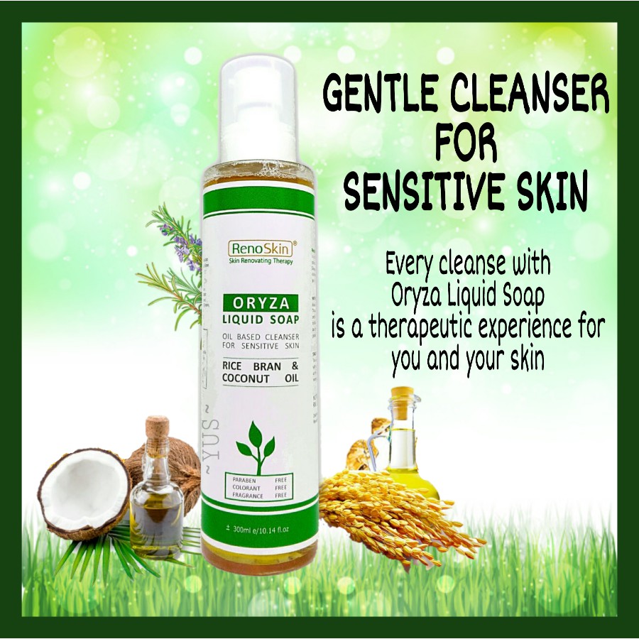 SABUN EKZEMA ECZEMA SOAP KULIT SENSITIF RENOSKIN ORYZA LIQUID SOAP
