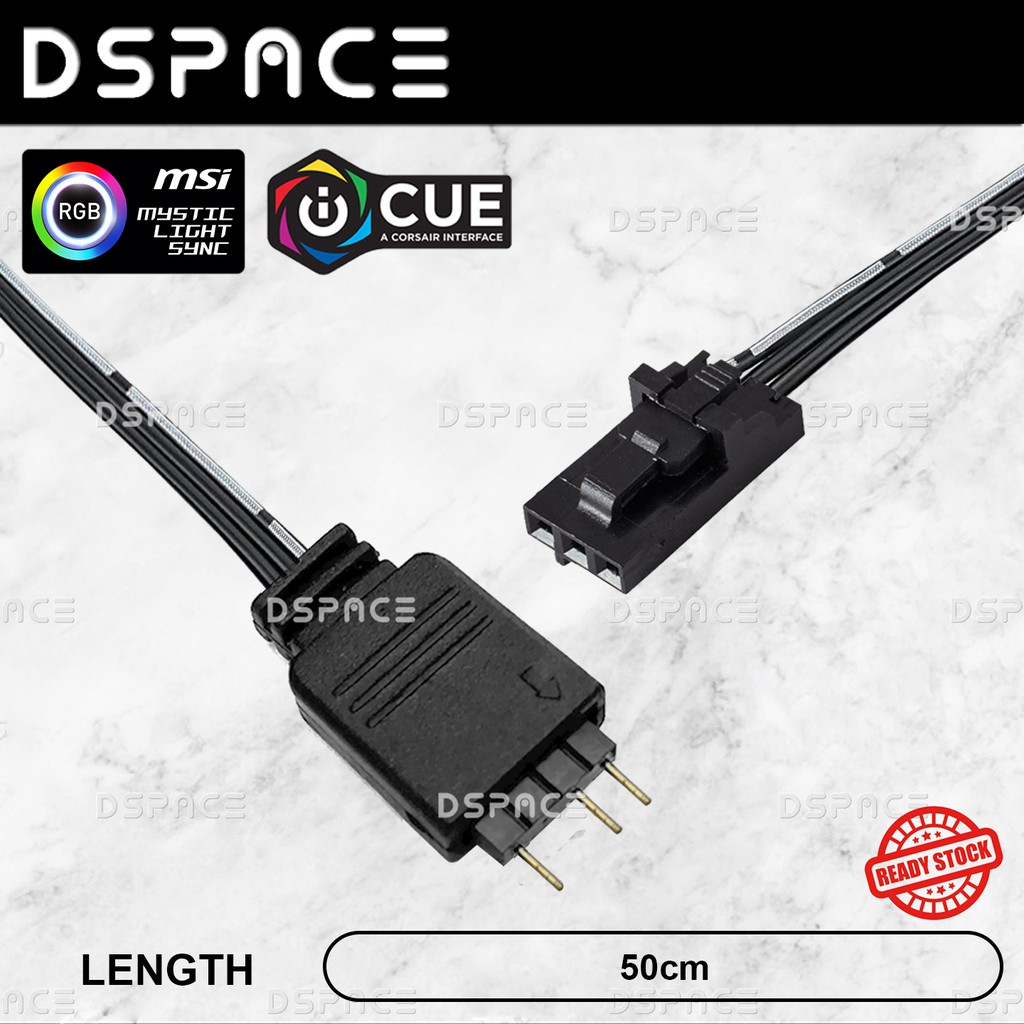 CORSAIR 5V 3pin RGB Flexible Cable for Lighting Node Pro and Commander