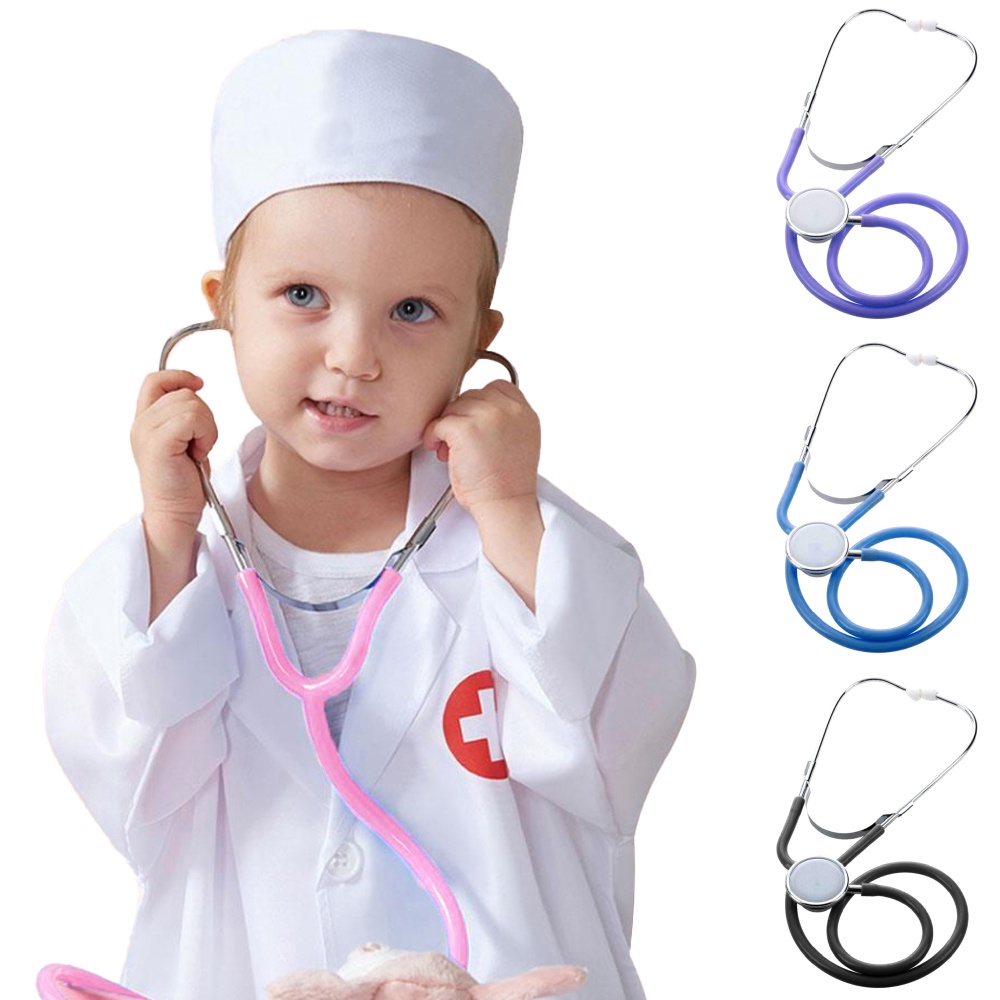 Nurse Health Medical Single Head Stethoscope Kids Role Play Pretend Toy Vet Doctor Toy Medical Equipment Device