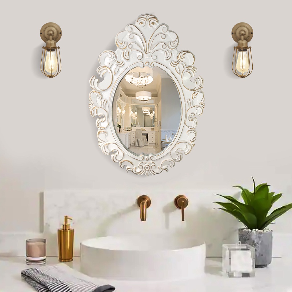 Artistic Golden Vintage Outline Classic Mirror Decorative