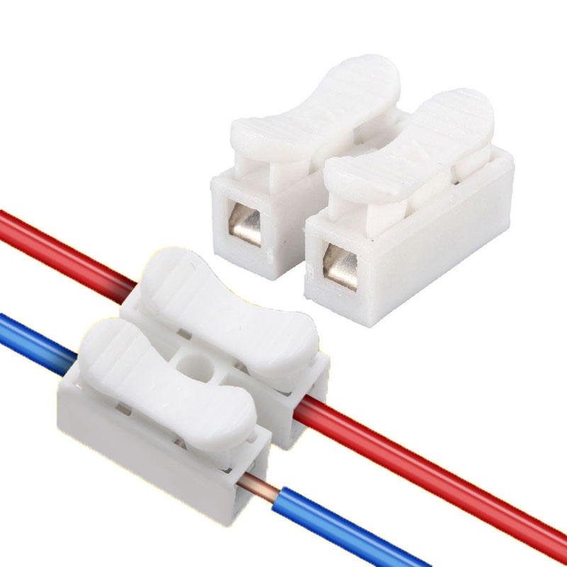 2 Channel Wire Connectors 20x17.5x13.5mm 2 Pins Electrical Cable ...