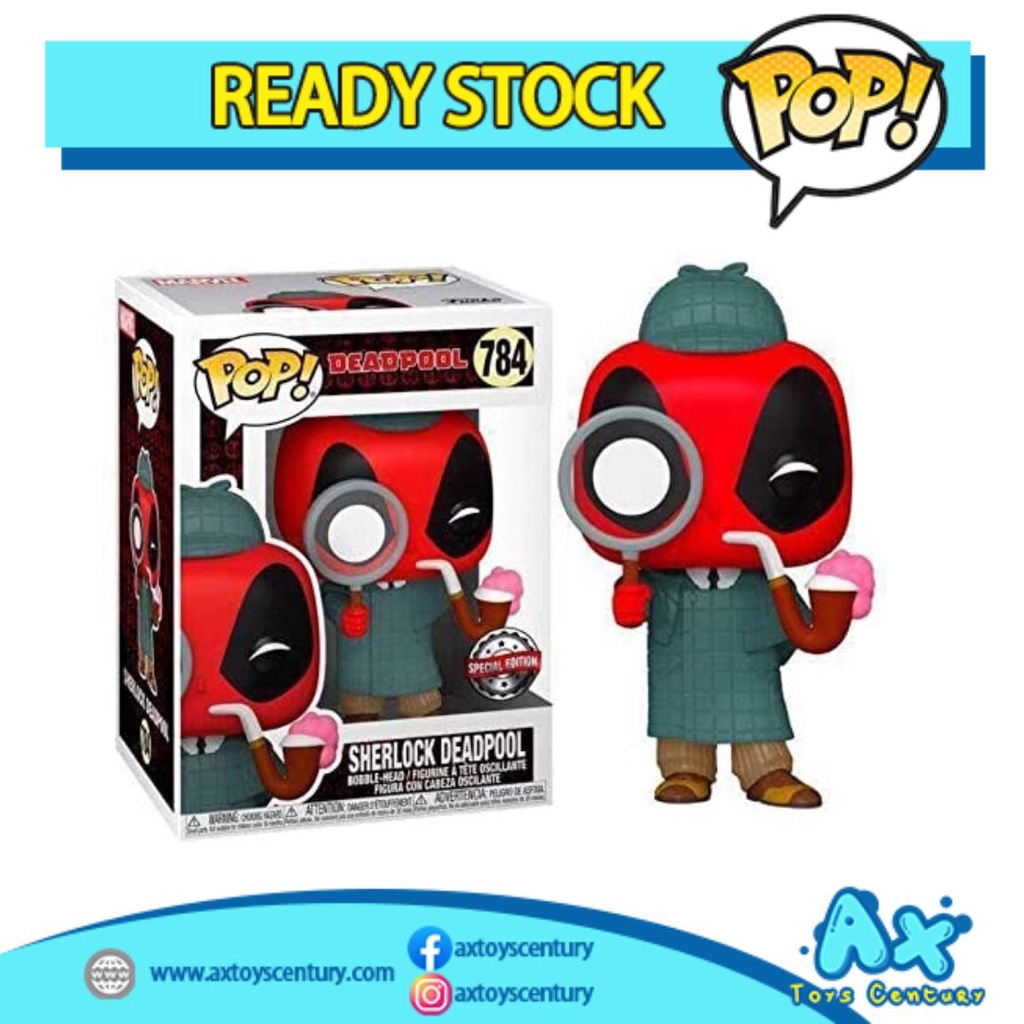 Funko Pop! Deadpool - Sherlock Deadpool #784 Special Edition 100% Genuine