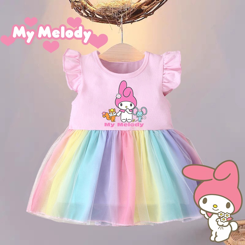 HELLO KITTY MY MELODY Girls Princess Dress 1-4 Birthday Party Girl Baby Kids  Rainbow Dresses Clothing Birthday Dress Outfits Vestido Infantil | Shopee  Malaysia