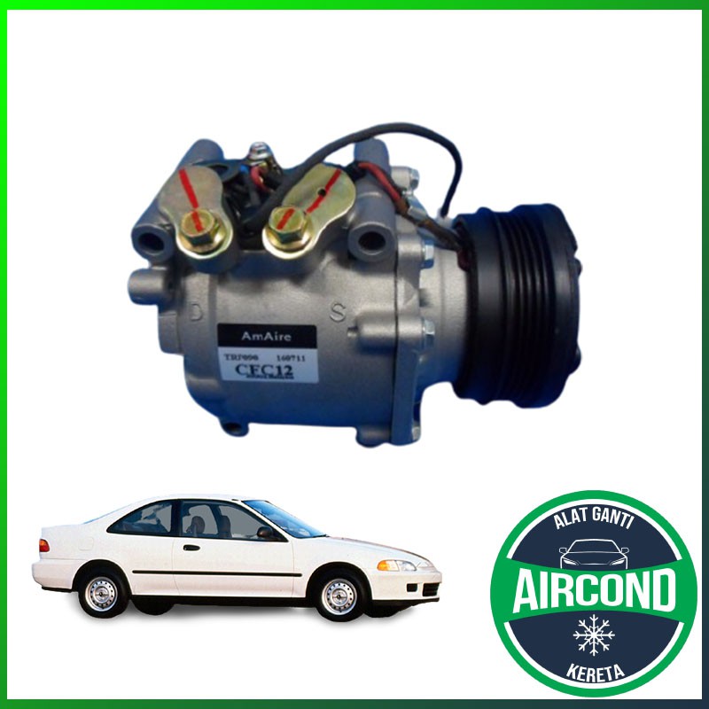 HONDA CIVIC 1992 TR090 SANDEN 4PK (R) COMPRESSOR HC-4411