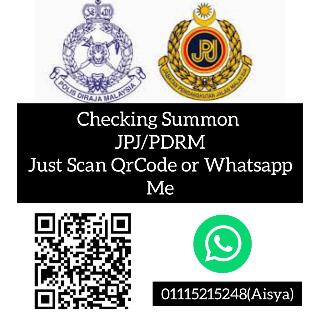 Checking & Pay Summon JPJ/PDRM , Give details before Place Order IC