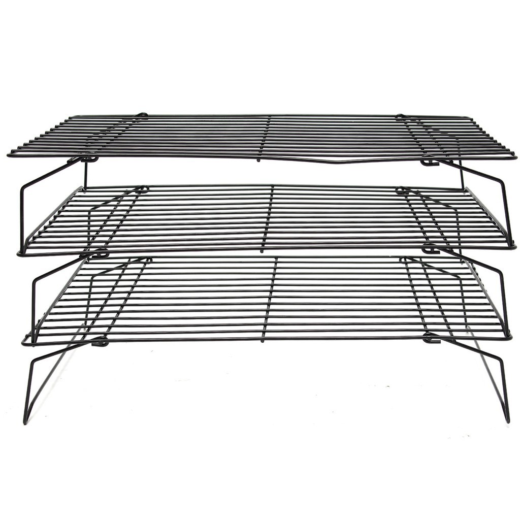 Love📣3 Tier Steel Baking Cooling Rack Wire Cookie Cake Food Stackable